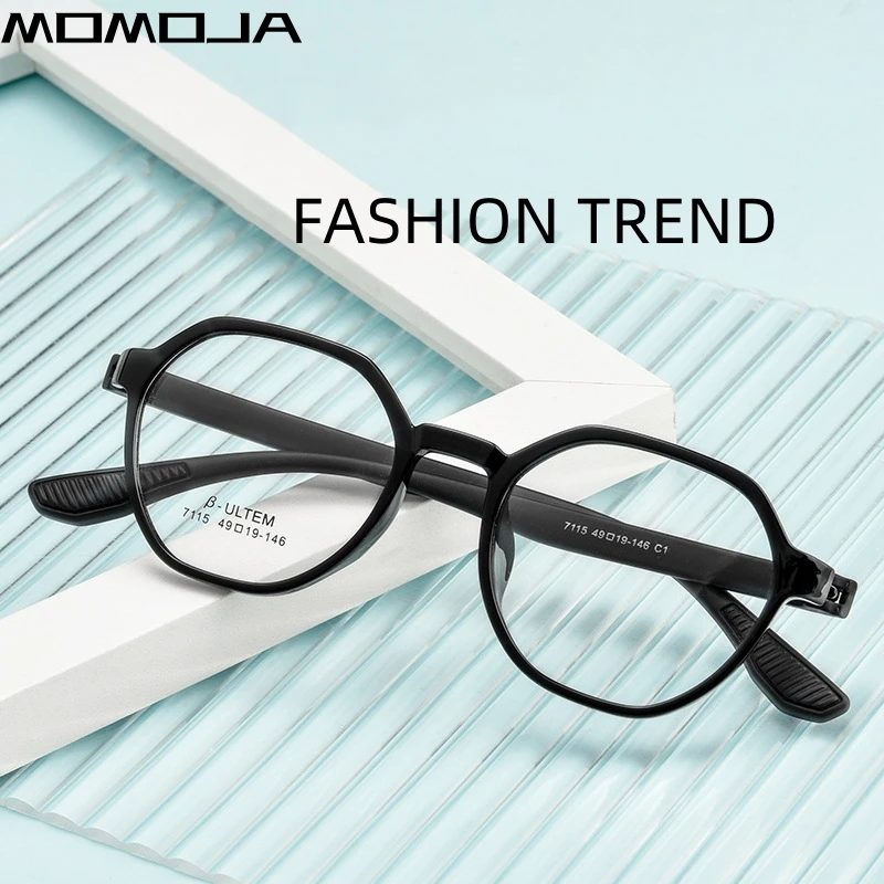 

MOMOJA 2023 Fashion Eyewear Fashion Retro Polygon TR-90 Eyeglasses Optical Prescription Glasses Frame For Men And Women 7115T