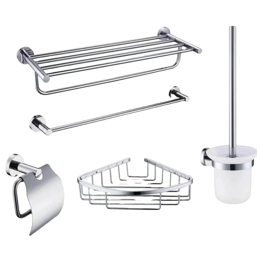 Picture 5: Modern Style Wall-Mounted Brass Bathroom Corner Shelf Shower Caddy with Shampoo Storage Basket for Small Bathrooms