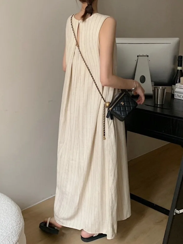 Gilet dritto Svel in cotone e lino artistico Dr Gonna casual coreana Sle autunno inverno primavera per donna