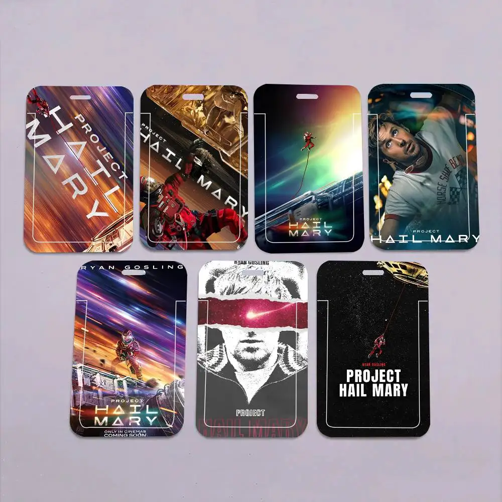 1pc Project Hail Mary ID Card Sleeve School Card Access ID Card Bus Meal Card Protective Sleeve Easy Push