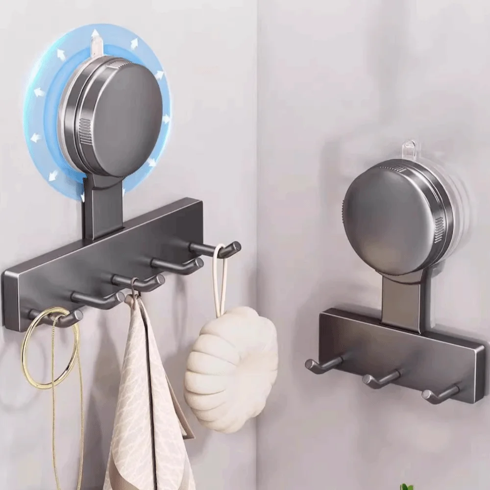 Strong Load Bearing Suction Cup Hook No-Drill Multifunctional Towel Holder portable multi-functional Storage Rack Door Hanging