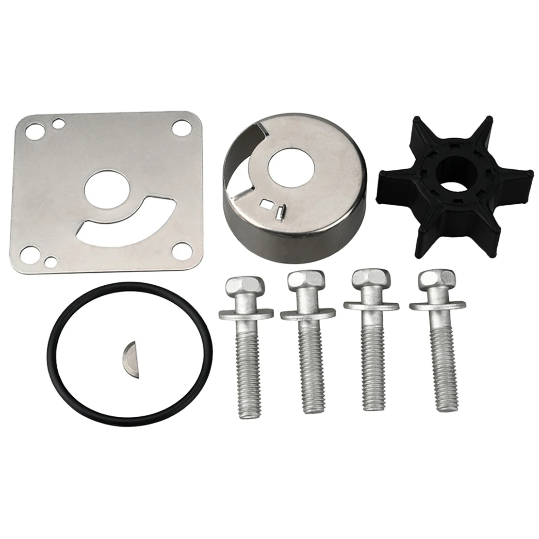 6L2-W0078 Water Pump Impeller Repair Kit Fit for Yamaha Impeller Outboards 2 Stroke 20Hp 25Hp