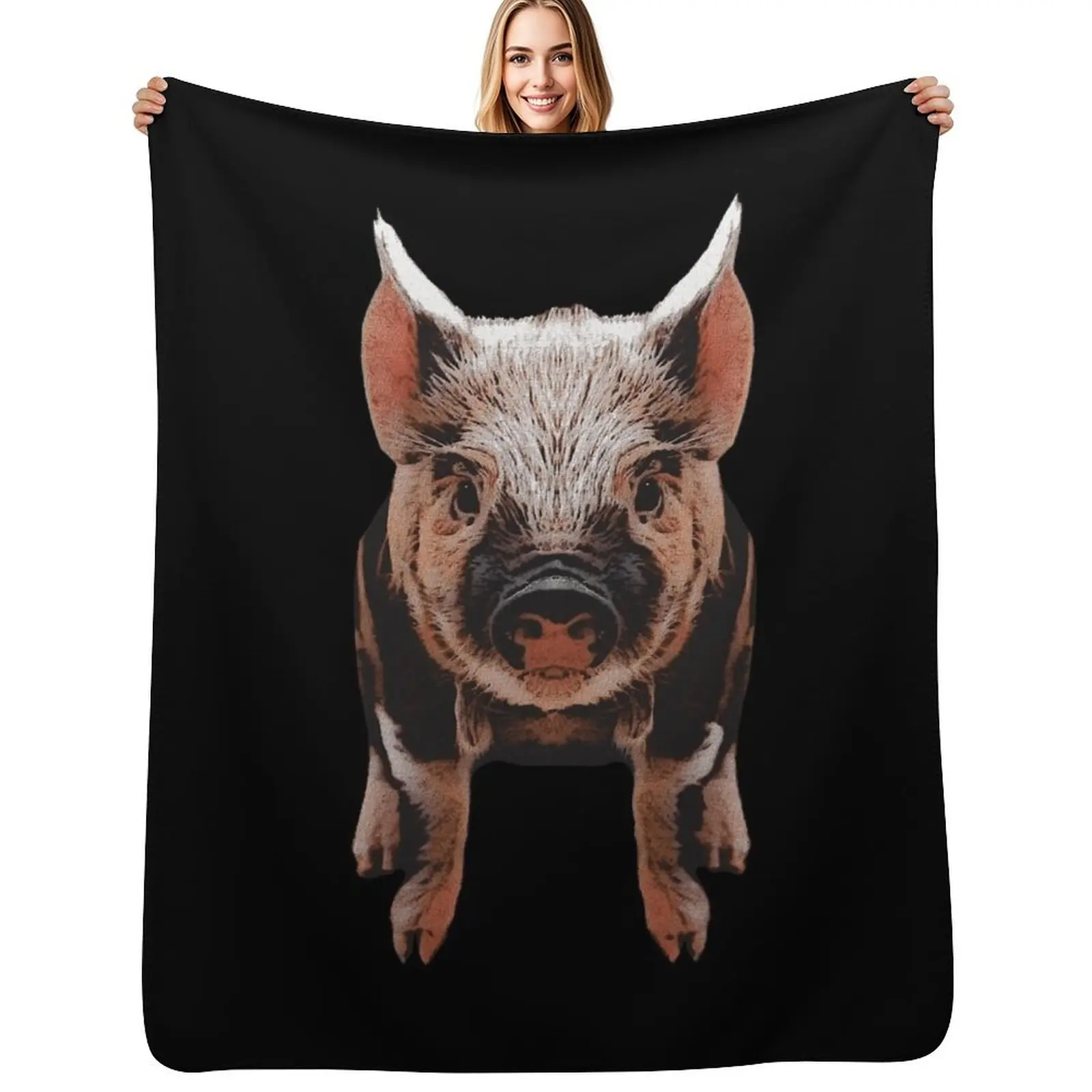spotted piglet, baby animal motifs, cute animal outfits Throw Blanket Furrys Thin Soft Beds For Baby Sofa Quilt Cute Blankets