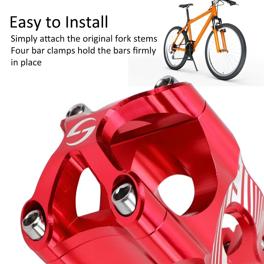 

Durable 35mm Bike Stem Lightweight Aluminum Alloy Bike Short Stem High Strength Bike Handlebar Stem Bike Upgrade