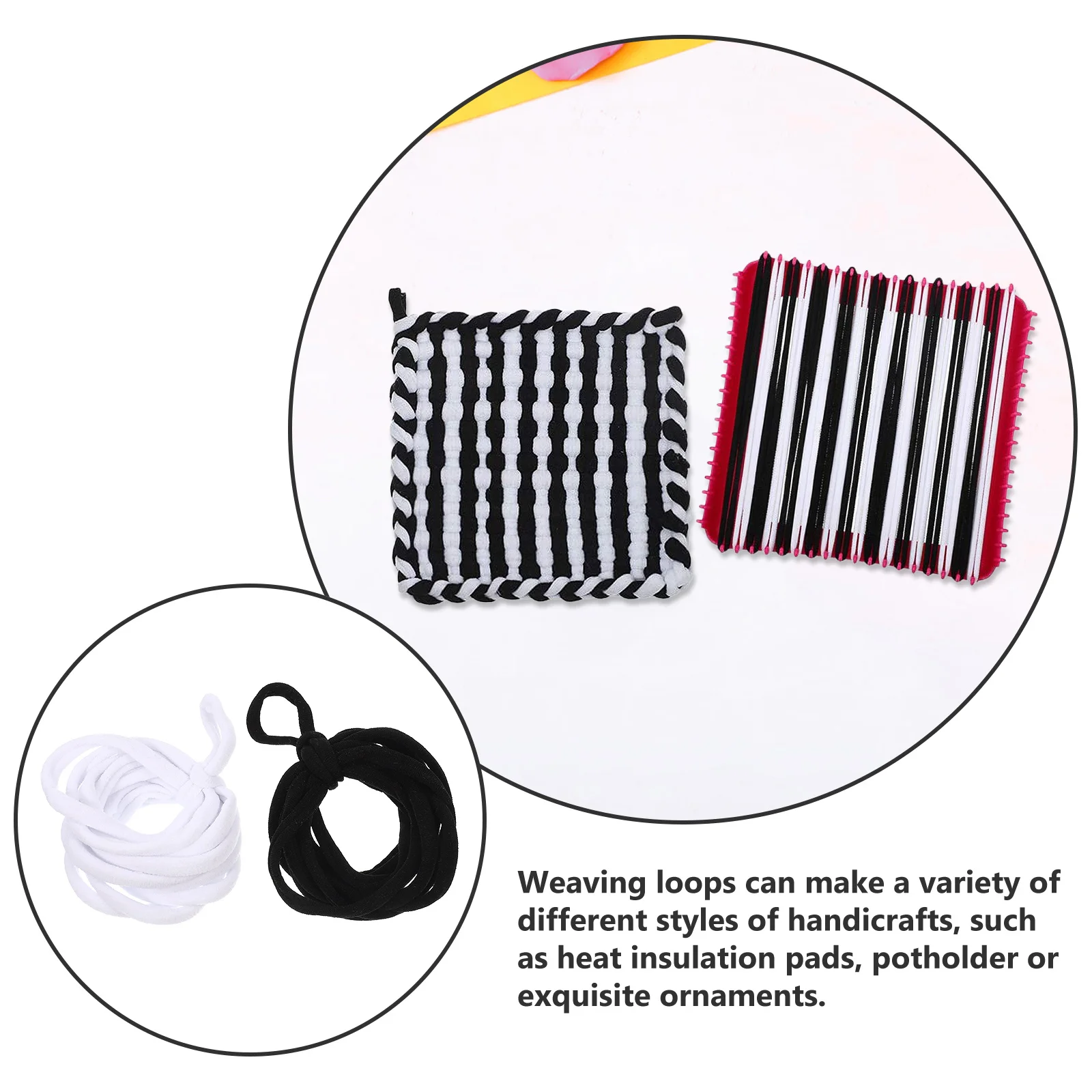 

192Pcs Loom Potholder Kit Refill Non-Fading Weaving Bands for DIY Crafts Handicraft Making Creative Gift Idea