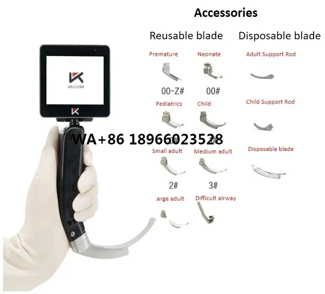 Medical Video Laryngoscope With 10 Blade Sizes Conventional Laryngoscope Cheap Laryngoscope Set Hospital