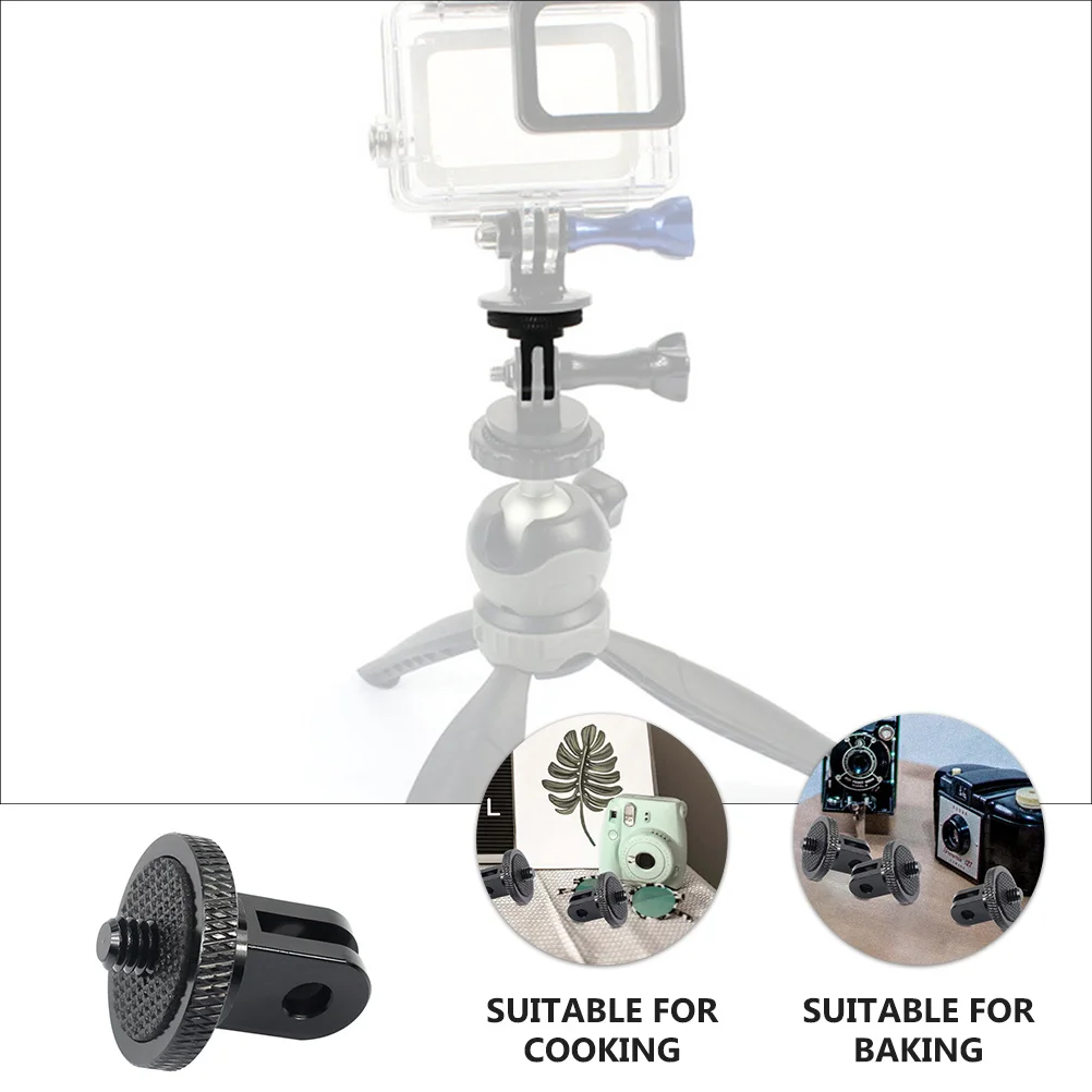 

2 PCS Tripod Adapter Mount for Camera with 1/4 Screw Thread Connector Monopod Accessories Action Cameras Convert Sports