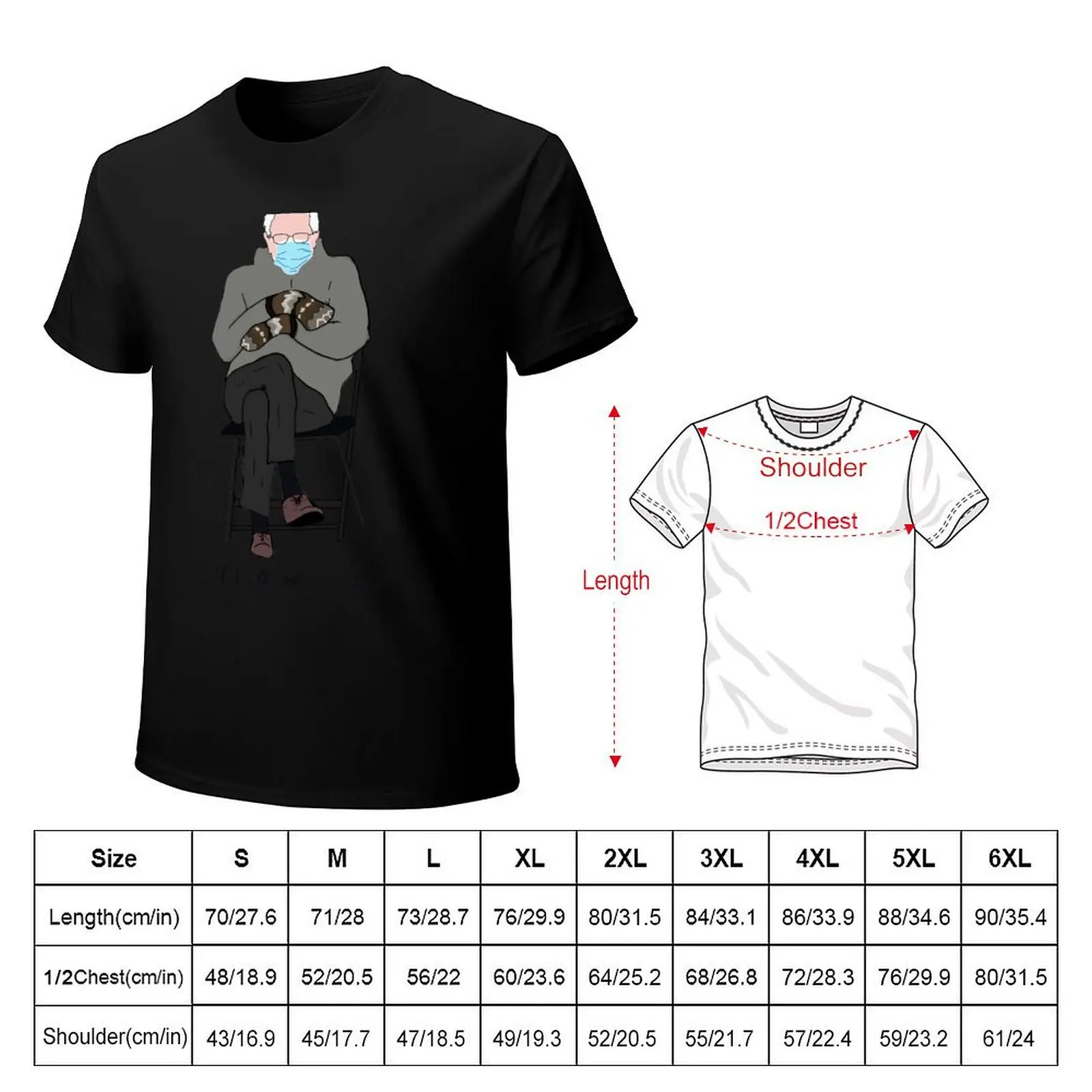 Unbothered Bernie Sanders with Mittens T-Shirt Street Art Print Tee Shirt