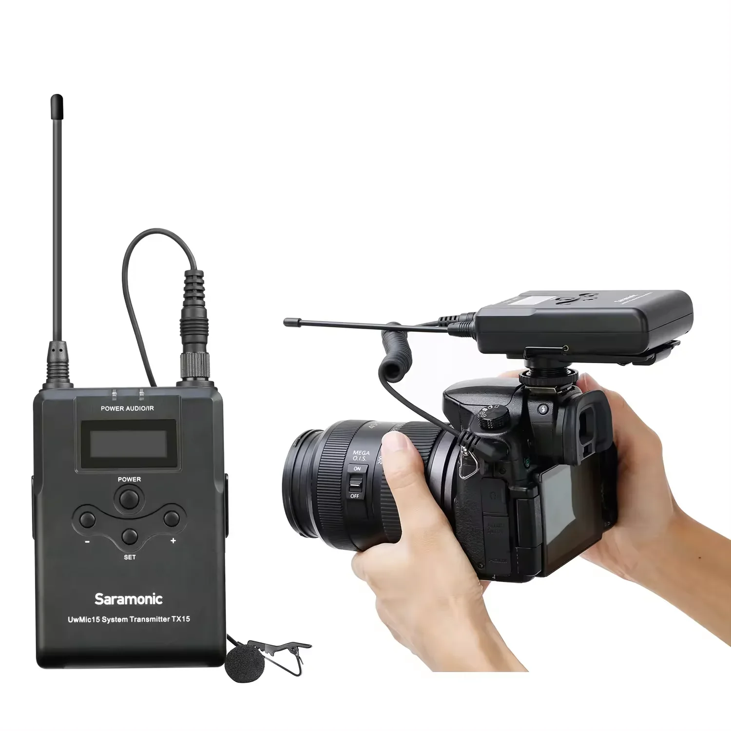 Saramonic UwMic15 16-Channel UHF Wireless Handheld Microphone System with Portable camer-Mountable Wireless Receiver