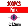 100pcs Pink 12mm
