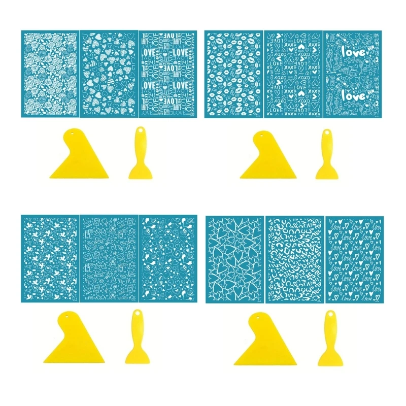 Modello stencil per serigrafia per stampa serigrafica riutilizzabile in argilla con stampa con raschietto su orecchini per in