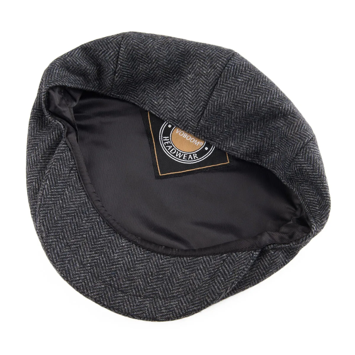 VOBOOM Ivy Cap berretti piatti a spina di pesce 50% lana Tweed Scally Cabbie Hat NewsboyCap Bunnet Paddy Dai taglierini cappelli da guida