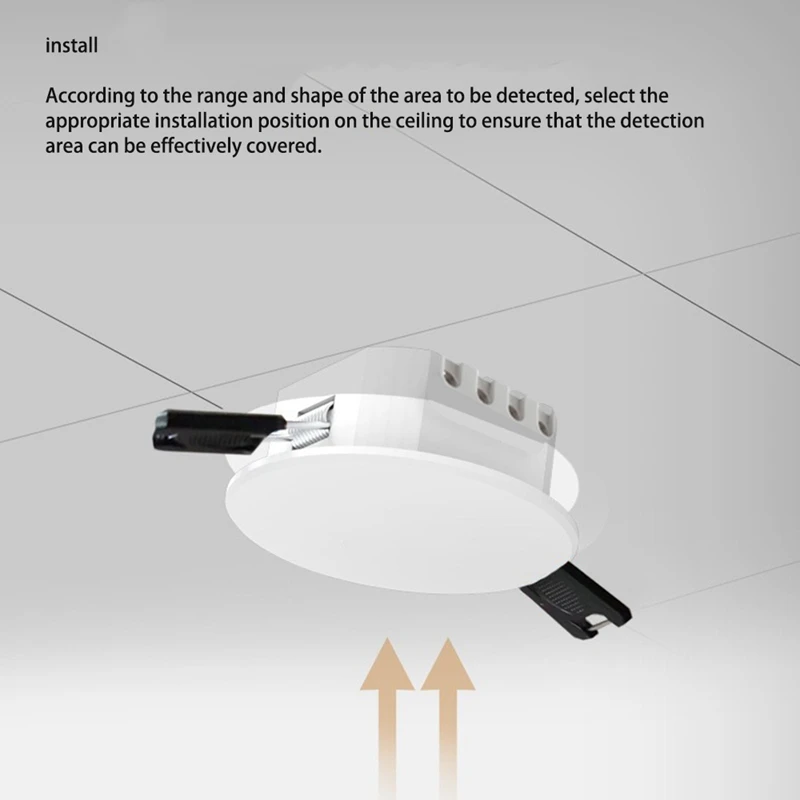 Tuya Smart Zigbee Human Presence Detector Radar Detection Sensor Photometric 2 In 1 Function Smart Life Ceiling PIR Hub