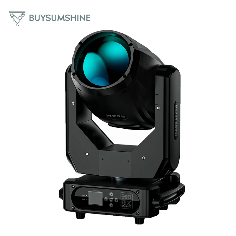 Buysumshine 280W LED Beam Moving Head Light 2 Prism Effect Light 14colors 17Gobos DMX512 Stage Light KTV Party Bar Disco Light