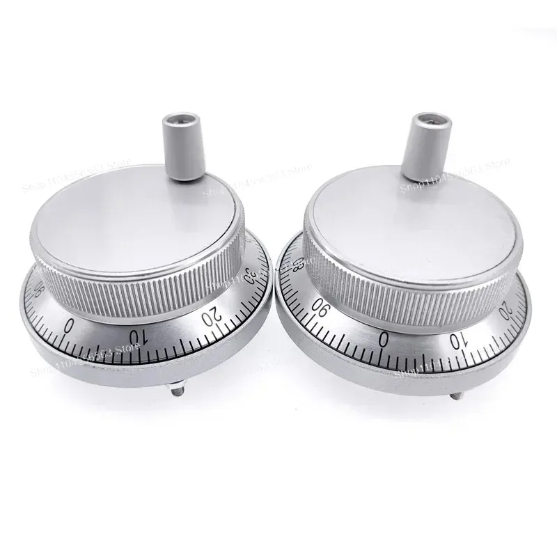 60mm CNC Handwheel Manual Pulse Generator 100PPR, 5V 4Pin/6Pin Rotary Encoder for Milling Machine Lathe MPG