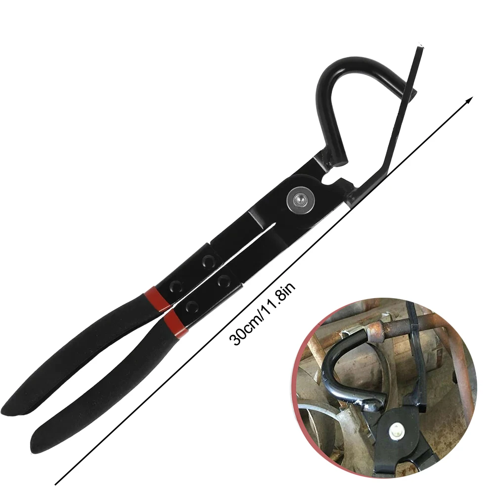 

30cm/11.8in Car Exhaust Pipe Rubber Pad Pliers Repair Tool Exhaust Pipe Hanger Removal Tool Auto Repair Tools