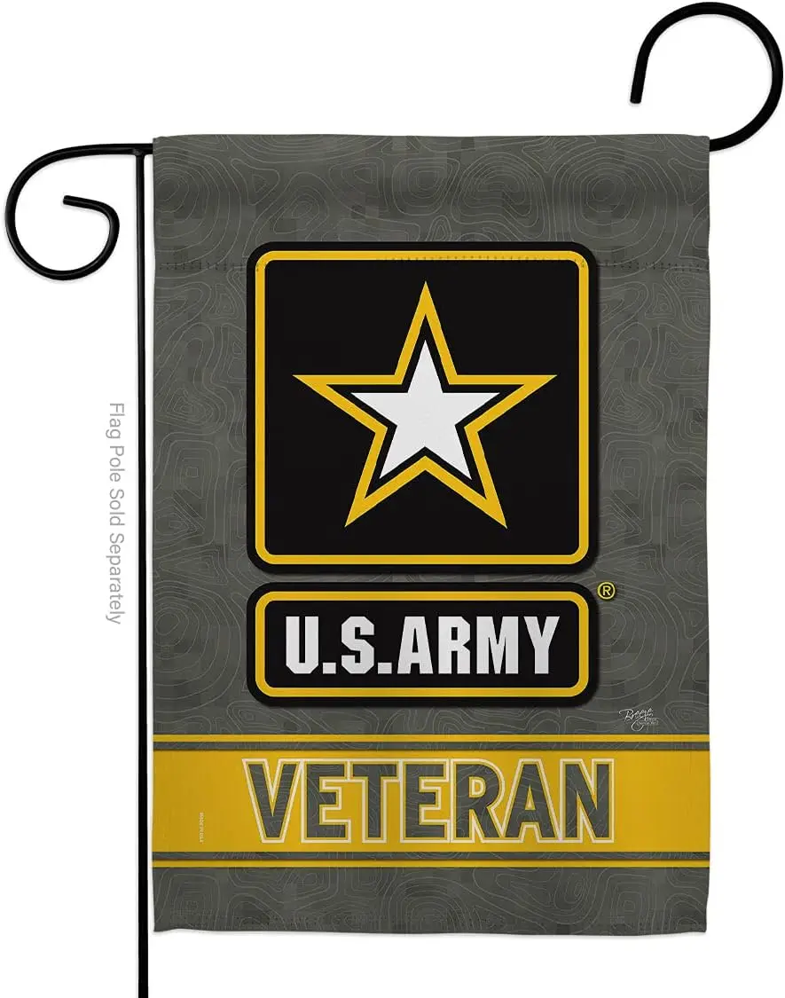 Breeze Decor US Army Veteran Garden Flag Armed Forces Rangers United State American Military Retire Official House Decoration Ba