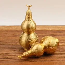 Gourd Feng Shui Wu Calabash Ornament Lou Pendant Housewarming Sculpture Decor Table Home Golden Lucky Decorations Figurine
