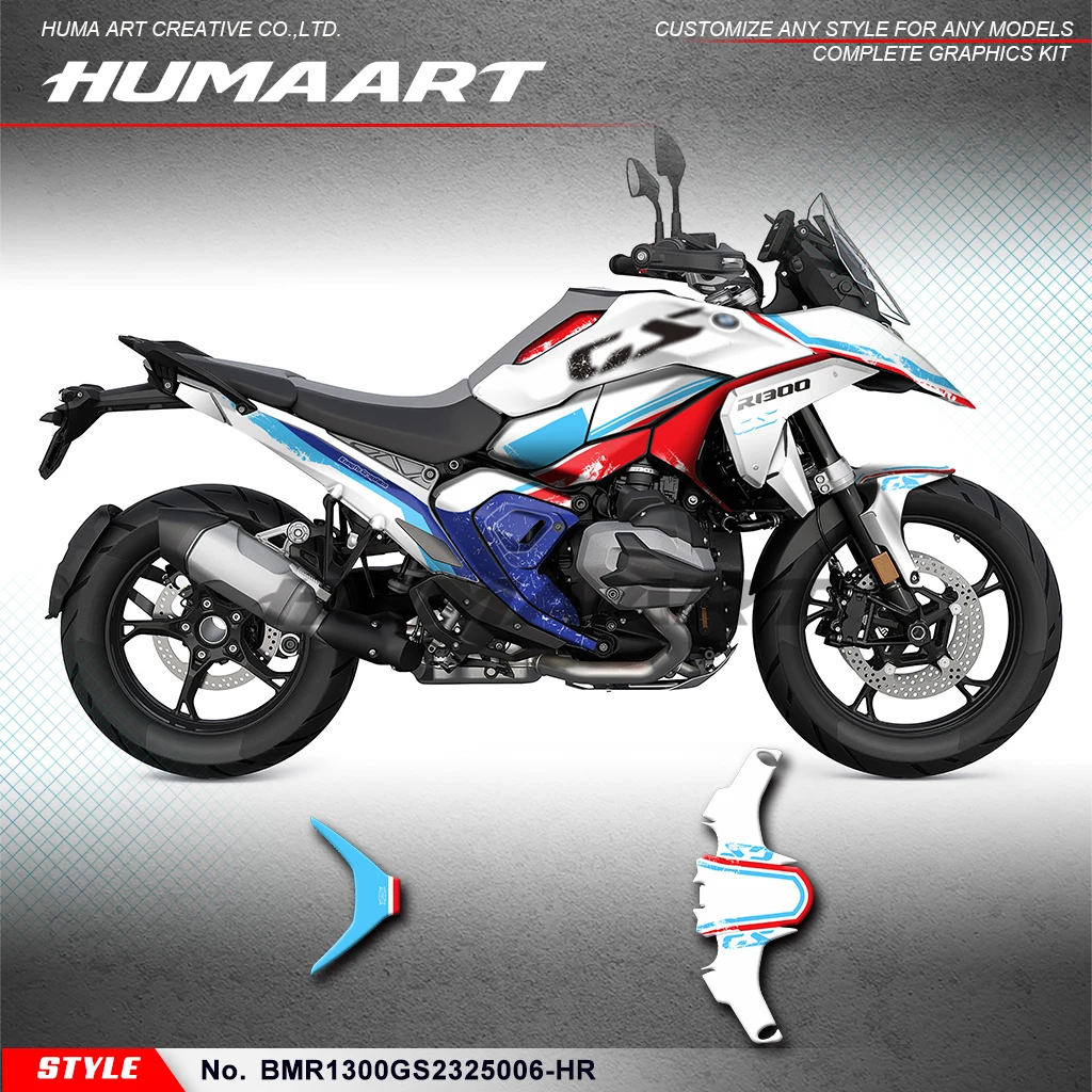 

HUMAART Graphics Decal Kit Motorcycle Stickers for R1300GS R 1300 GS 2023 2024 2025, Decorative, BMR1300GS2325006-HR