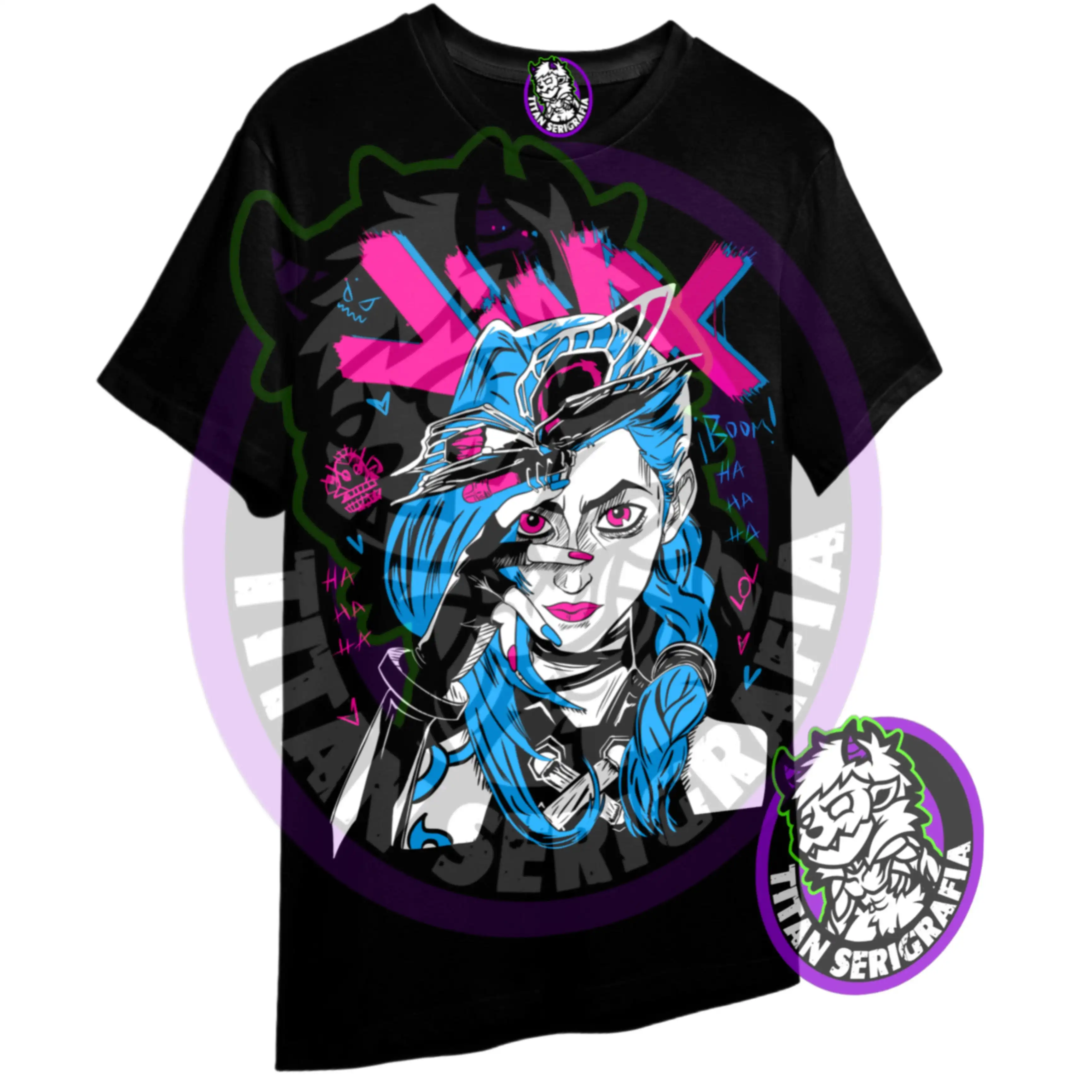 Jinx Arcane T-Shirt Japanese Anime Cartoon Graphic soft Tee S-5XL