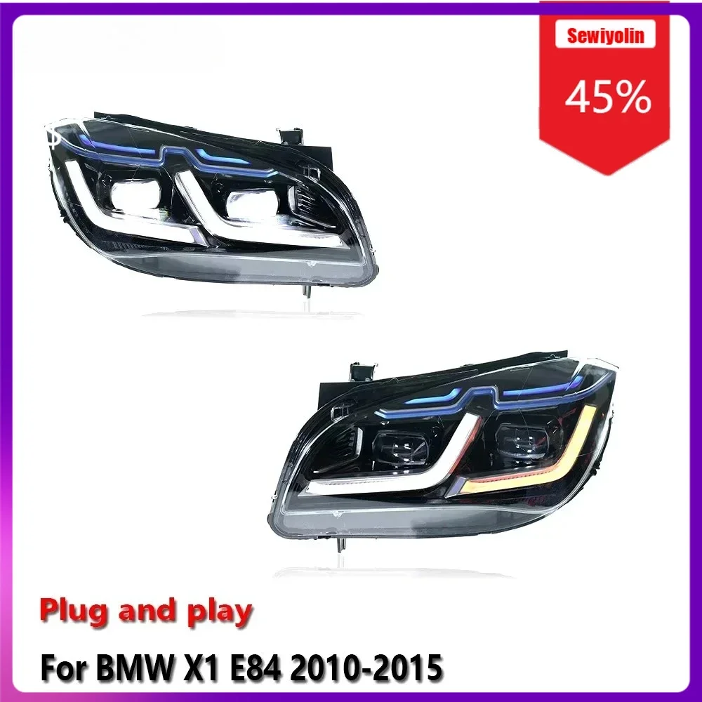

Sewiyolin Car LED Lamp Headlight Light Assemblies For BMW X1 E84 2010-2015 Auto Fog DRL Brake Turn Signal Lamp Plug And Play