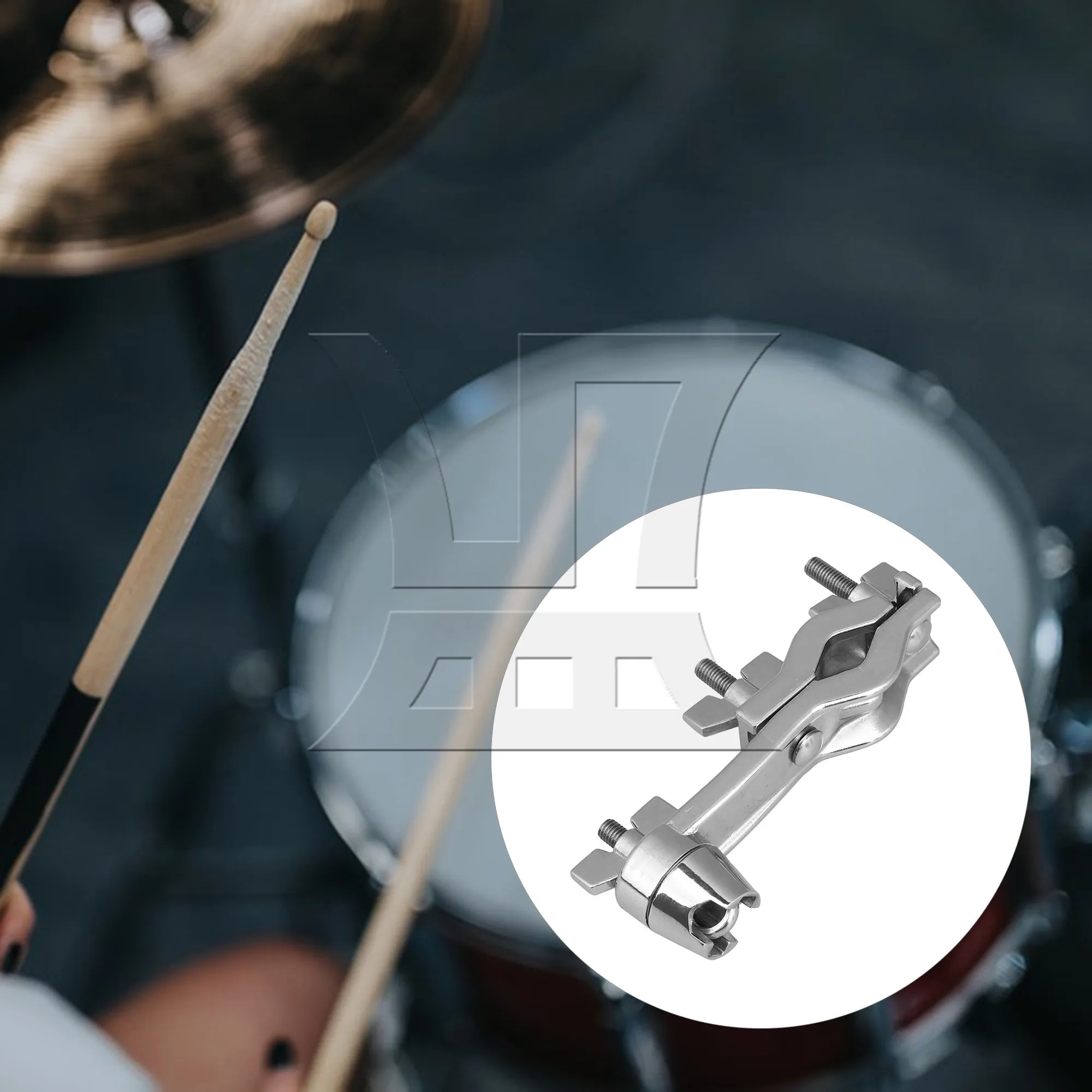 

Комплект демпферов для ударных инструментов Yibuy DIY с металлическим соединительным кронштейном, серебристый