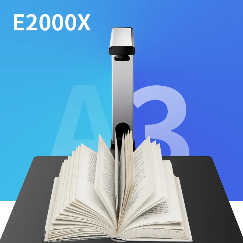 Imagem -04 - Book Document Câmera Scanner E2100x Pro 20mp hd Tamanho da Base Suave a3 Multi-language Software Escritório Escola Banco Hospital