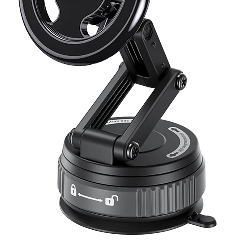 

Super Strong N52 Magnetic Phone Holder 360° Rotatable and Foldable Design with Vacuum Suction Cup