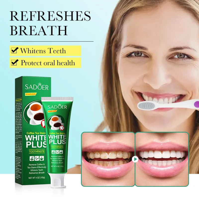 SADOER Toothpaste Removal Coffee and Tea Stain Oral Care Deep Cleaning Teeth Solidifying Gum Care Toothpaste