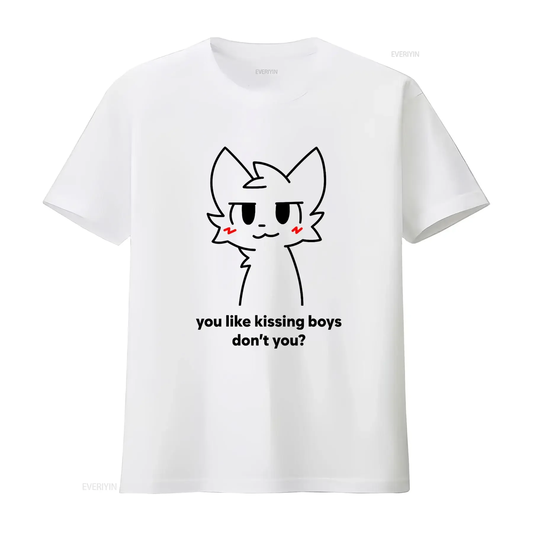Boykisser Meme Funny Furry T Shirt for Femboy Bisexual LGBTQ Pride Weeb Waifu Fursona Transgender Kissing Boys Design vintage