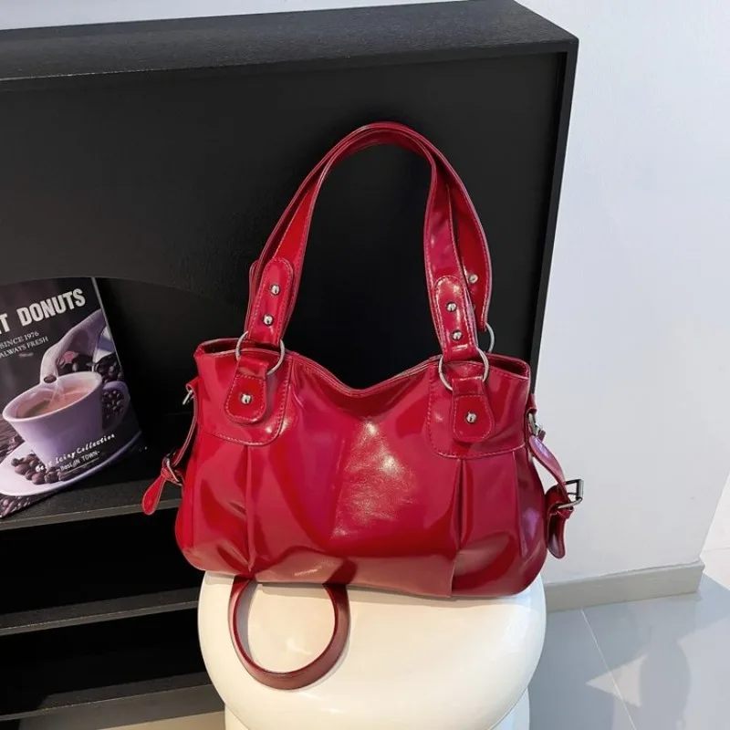 

Elegant Classic Original Retro Diaper Bag Textured Leather Crossbody Handbag For Women Large Capacity Luxury Messenger