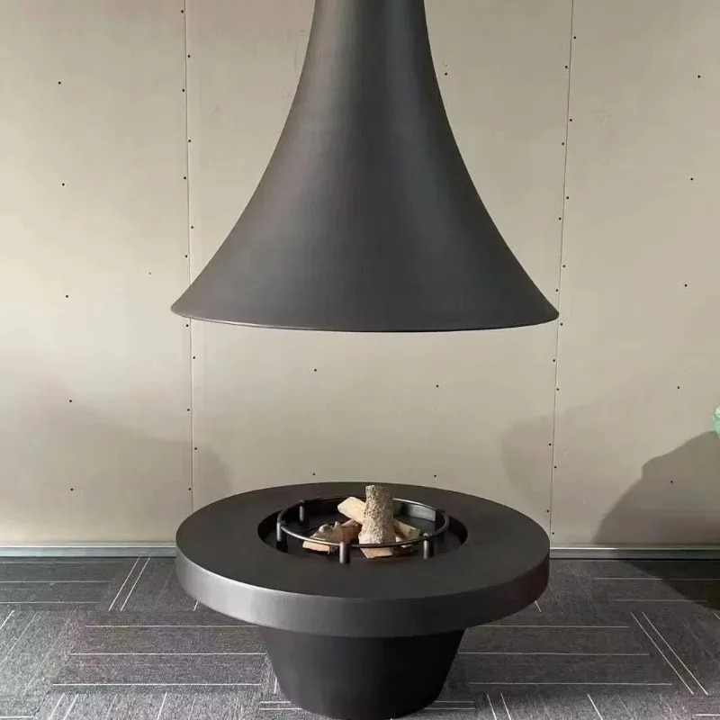 Modern Design Indoor Wood Stove Fireplace Hanging Wood Burner for Heating for Firewood and Pellets