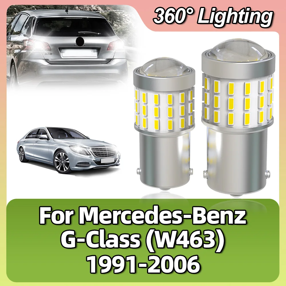 LED Bulb White 1156 BA15S Turn Signal Lights Stop Brake Lamps For Mercedes Benz G-Class W463 1991-2001 2002 2003 2004 2005 2006