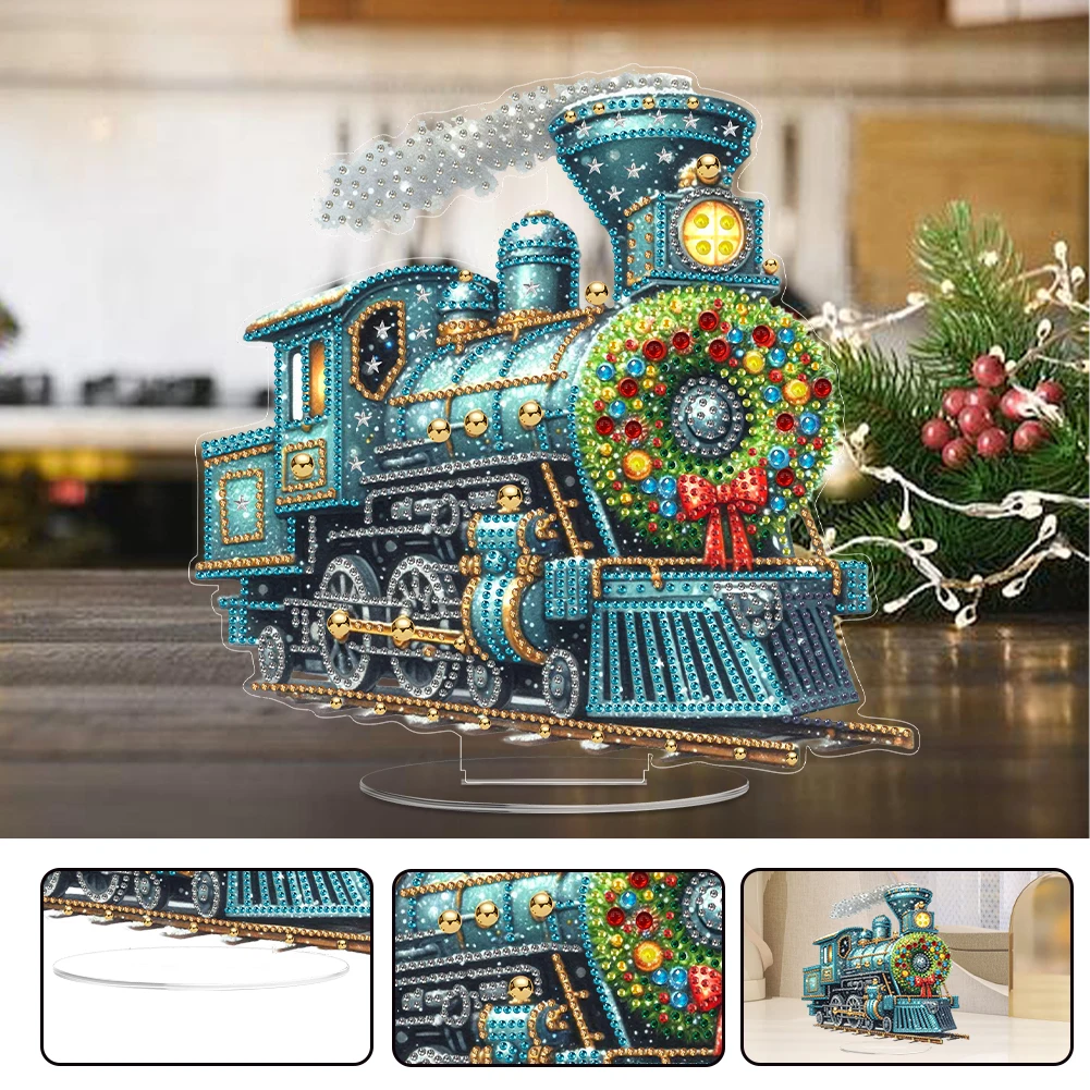 

DIY Diamond Painting Ornament Kit with Irregular Crystals Classic Style Tabletop Decoration for Home and Gift Ideas