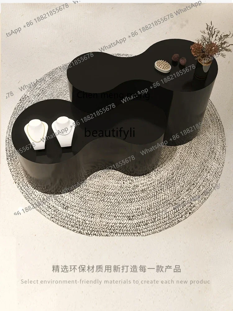 Clothing Store Black Middle Island Table Display Long Display Table Women's Clothing Store Display CabinetK182