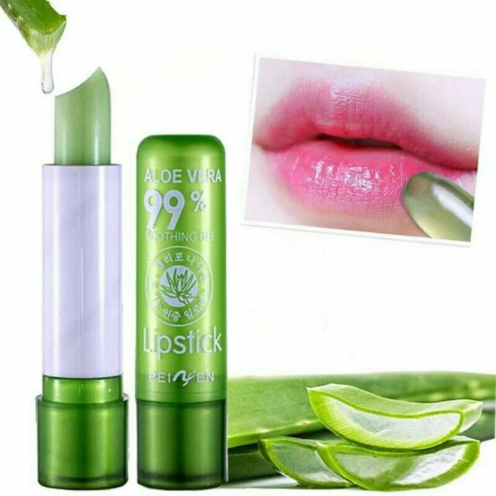 Aloe Vera Lipstick Color Changing Lip Balm Lasting Moisturizing Moisturizing Waterproof Temperature Change Lip Balm