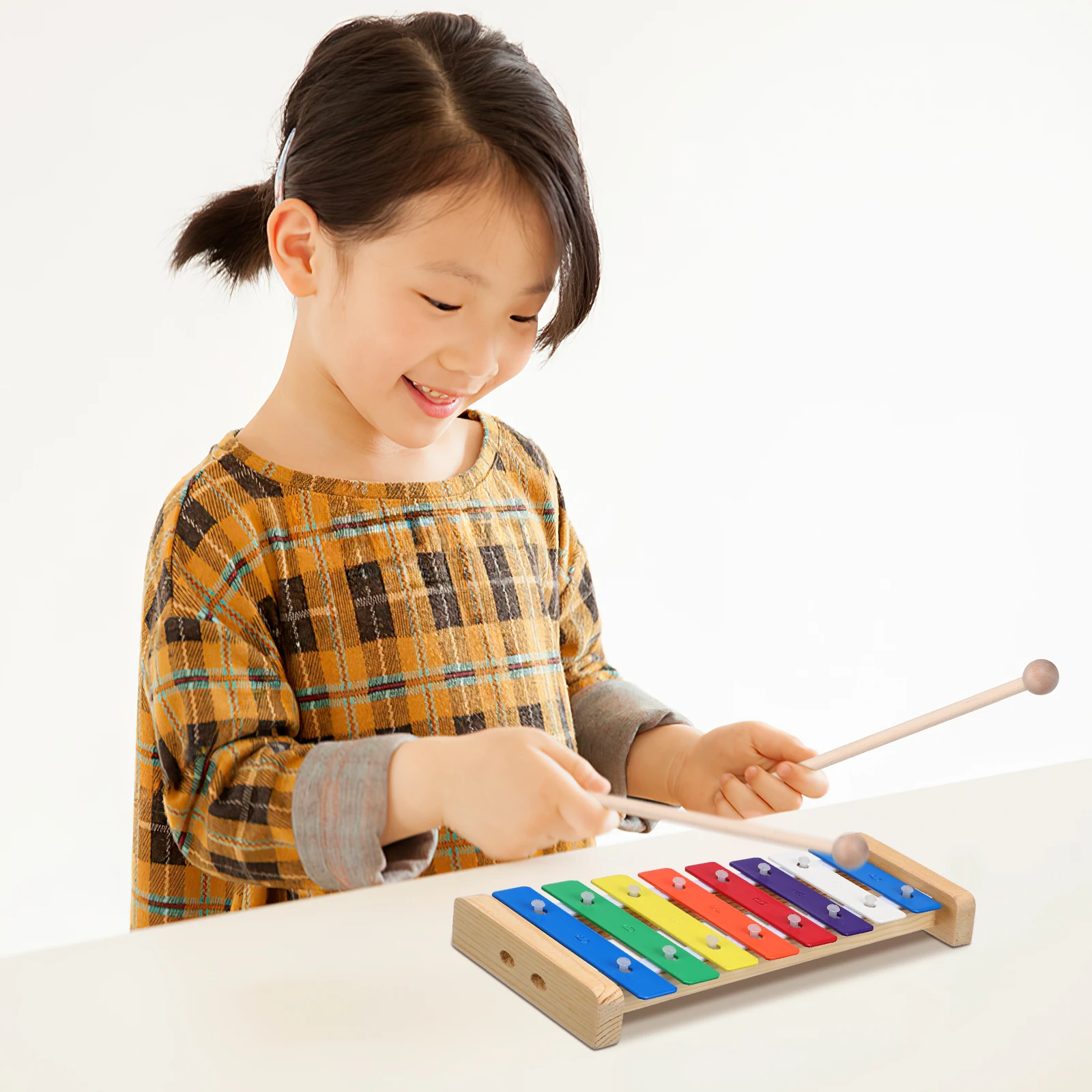

Xylophone Big Piano Aluminum Toy Instrument for Kids Toddlers with Mallets Clear Sound Metal Suitable Size