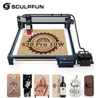 【Mexico】SCULPFUN S30 Pro Laser Engraver Automatic Air-assist System 10W Engraving Machine with Replaceable Lens Eye Protection