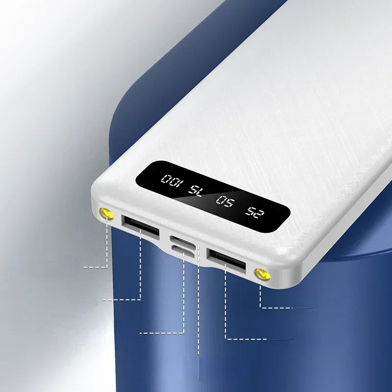 Novo criativo mini conveniente display digital power bank 50000 mah fino e leve fonte de alimentação móvel universal para smartphones