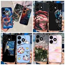 For Tecno Spark 20 20C Spark 20 Pro Case Cool Flower TPU Soft Silicone Shockproof Cover For Tecno Spark20 20Pro 4G Cases Funda
