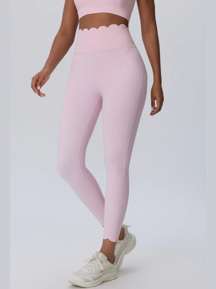Women's Yoga Lace Long Pants Nude Feel Tight Hip-Lifting Slimming Sports Pants Gym Leggings Workout Female Clothes