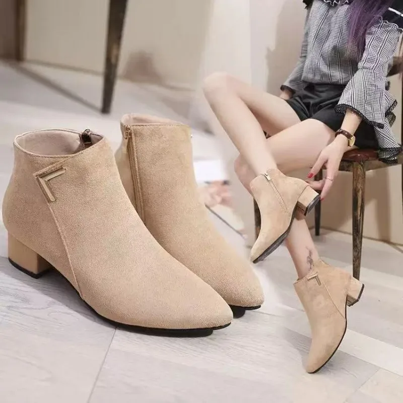 

Sizes 35-43 Fashion Women Boots Waterproof Booties Comfortable Soft Bottom Female Platform Boots Shoes for Women Botas De Mujer