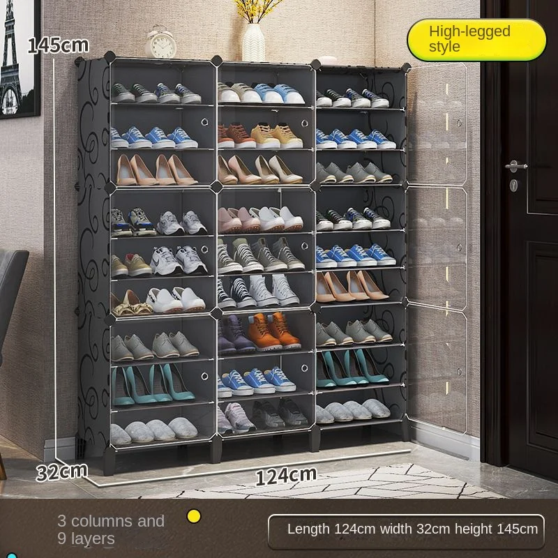 خزائن رف الأحذية، خزائن تخزين الرف، الأثاث، مدخل المدخل، طبقة متعددة، غطاء مقاوم للغبار، منظم دي زاباتوس #3