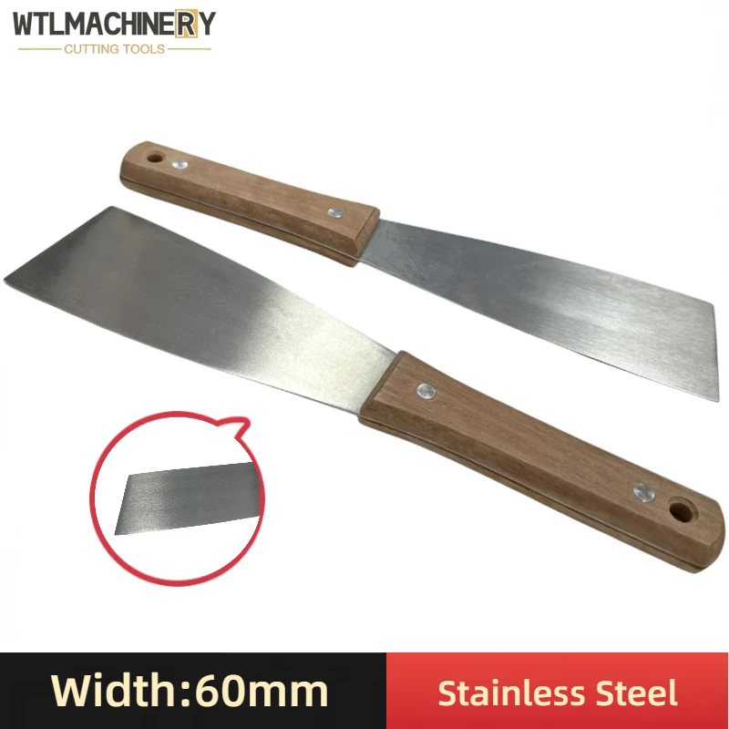 W:60mm Ink Shovel Multipurpose Shovel T:0.5mm High-Elastic Stainless Steel For Pad Printer Offset Printing Machine Etc.