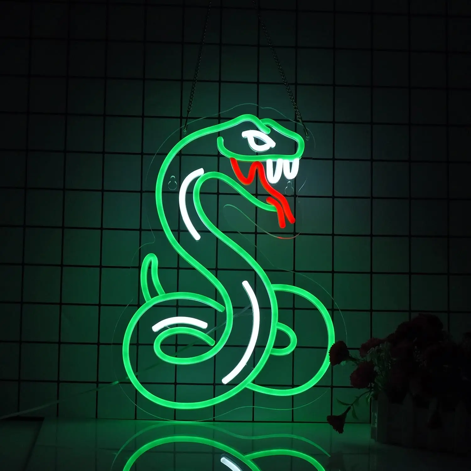Snake Python LED Neon Sign for Wall Decor USB Power Dimmable Switch LED Neon Bedroom Beer Bar Hotel Party Club Office Light