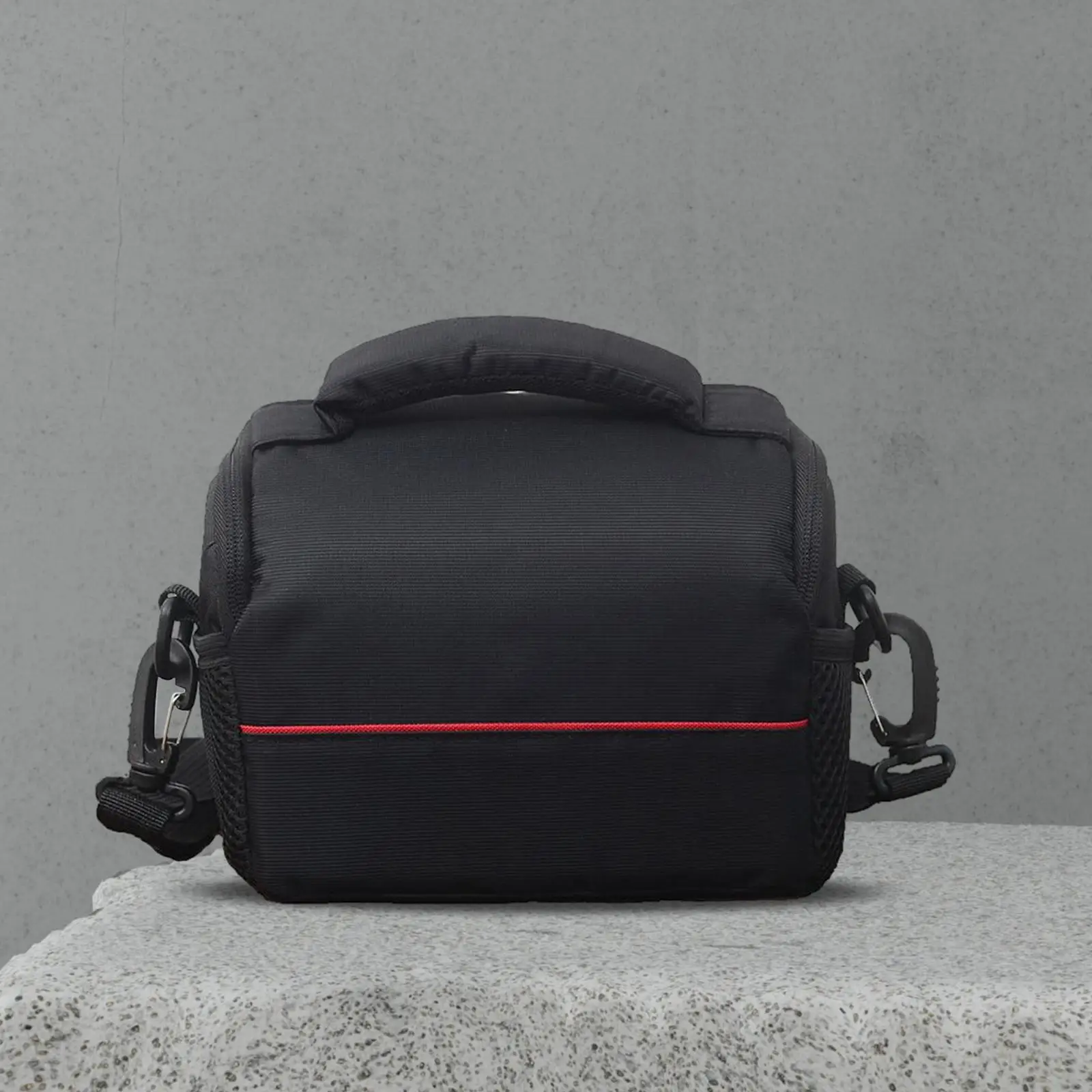 카메라 가방, DSLR, SLR, 미러리스 카메라, 블랙 메신저 백, 남녀공용