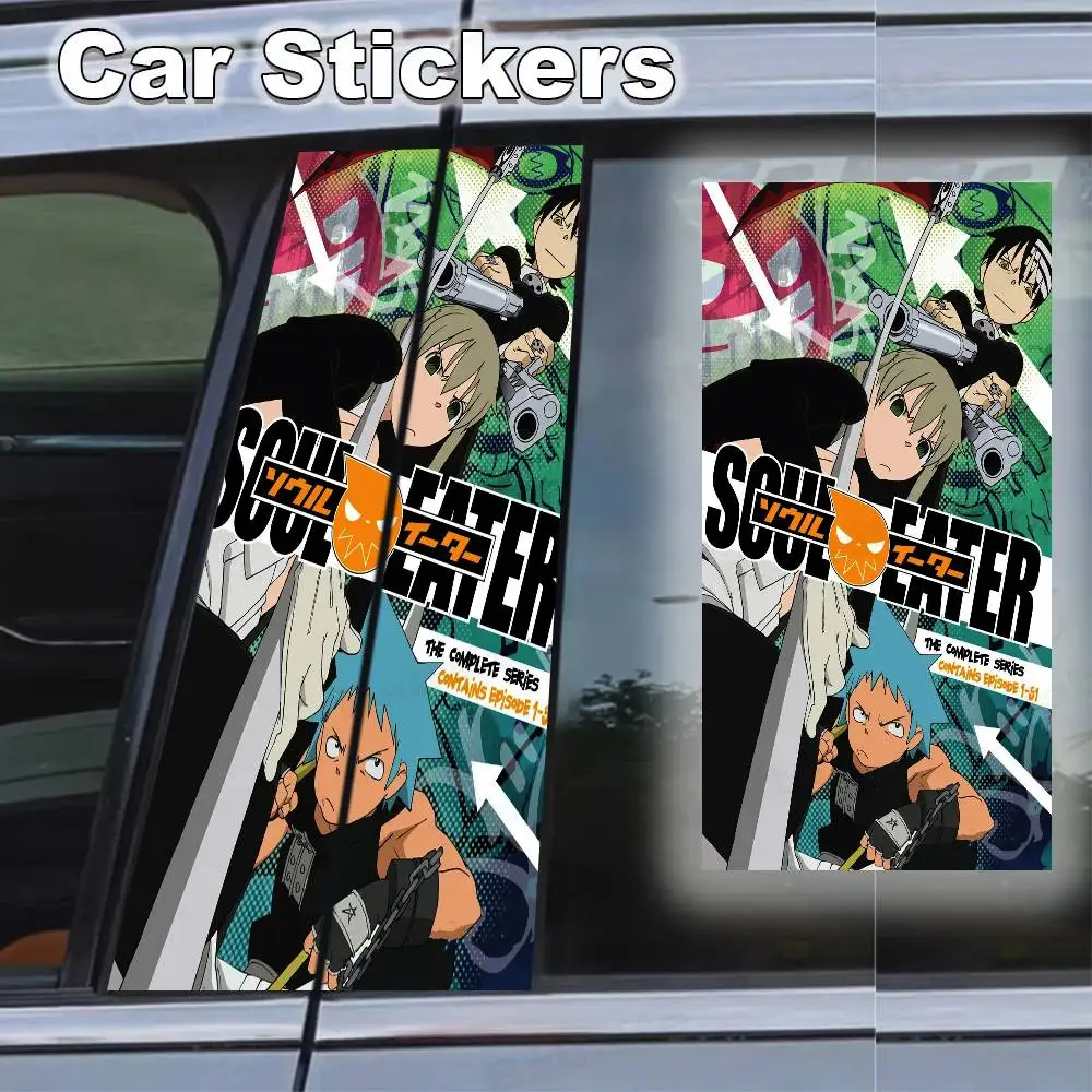 

S-Soul E-Eater аниме 2 шт. автомобильная наклейка на автомобильную стойку B наклейка водостойкая модифицированная автомобильная дверная стойка декоративная наклейка