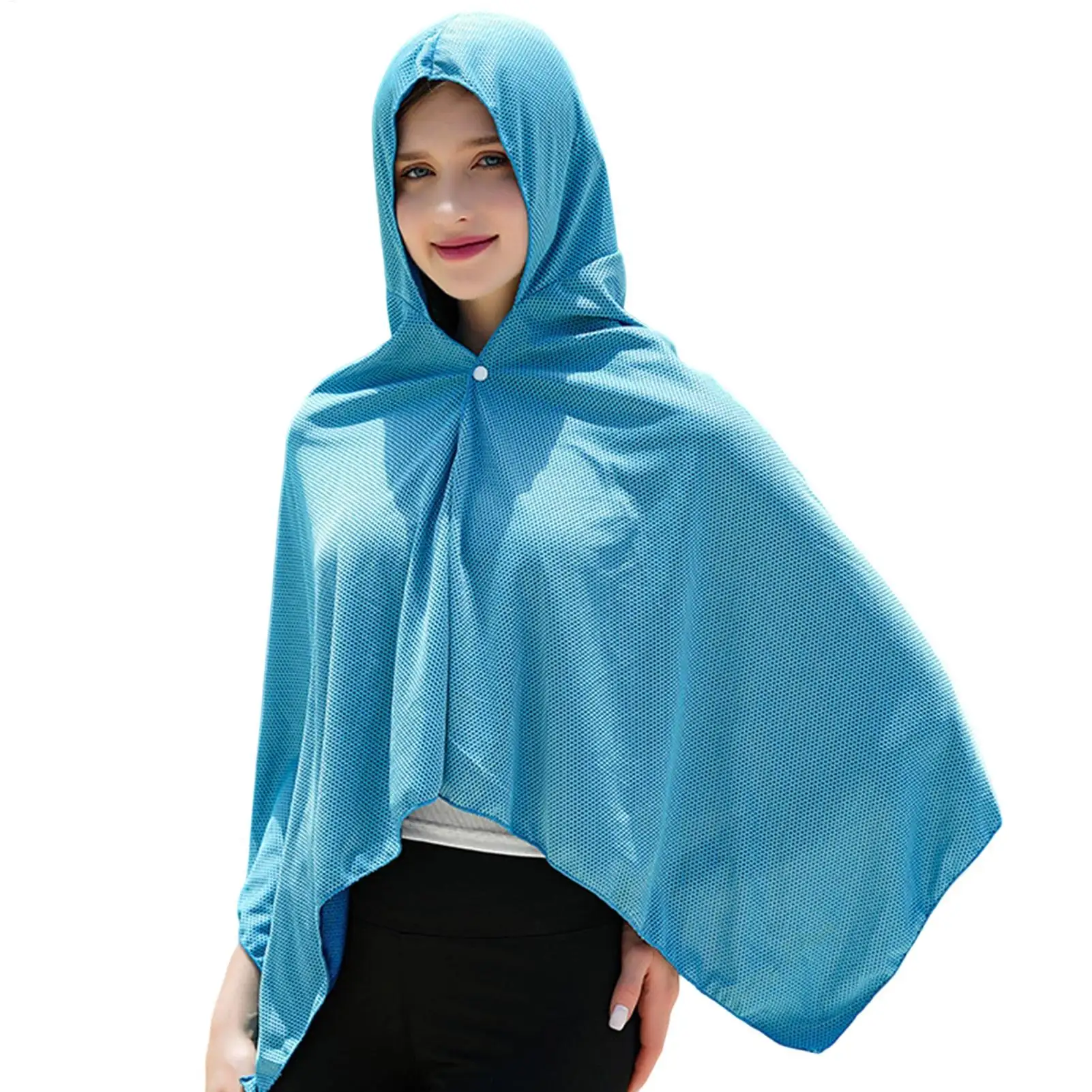 Cooling Hoodie Towels for Neck Sun Protection Absorbent Ice Towels for Hot Weather for Sports Baseball Running Fitness Outdoor