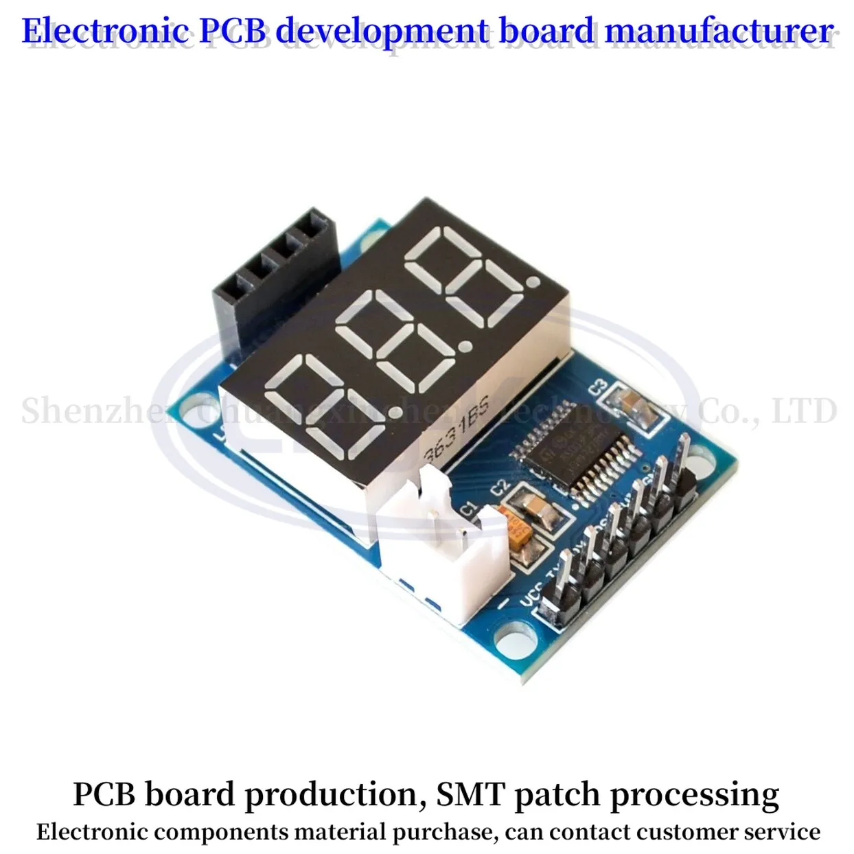 Ultrasonic distance measurement module test board to provide 5V test board test HC-SR04 display range finder