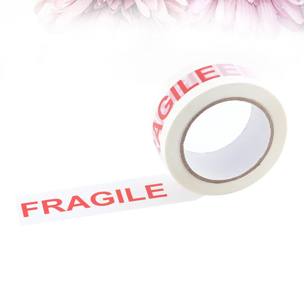 1 Roll Fragile Warning Heavy Duty Sealing For Packing Boxes Waterproof Strong Adhesive Shipping Storage Use Packing Tape Roll